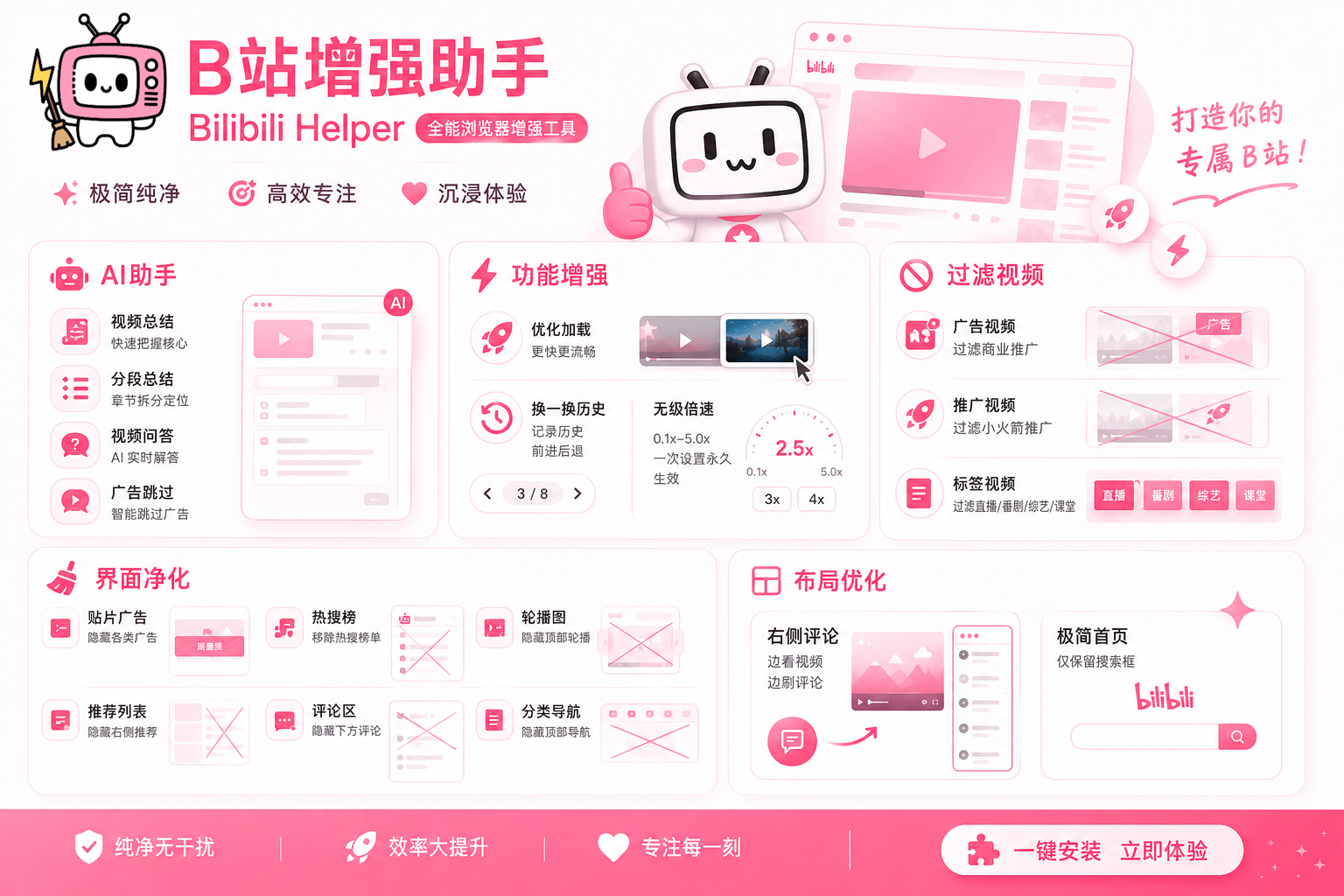 B站增强助手产品宣传图